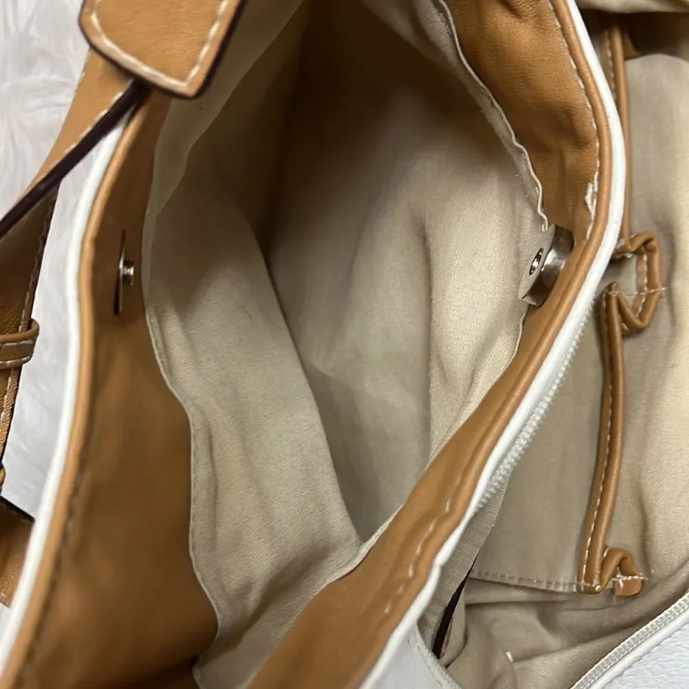 ROSETTTI WHITE & BROWN HOBO BAG
